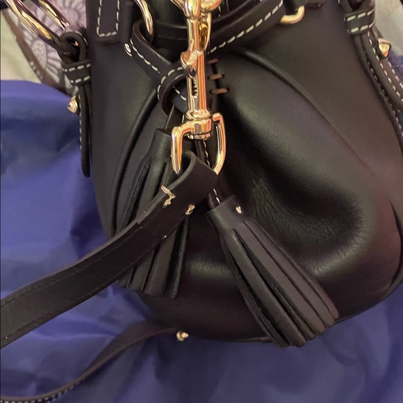 Dooney & Bourke Black Satchel with Gold Accents - Picture 4 of 7